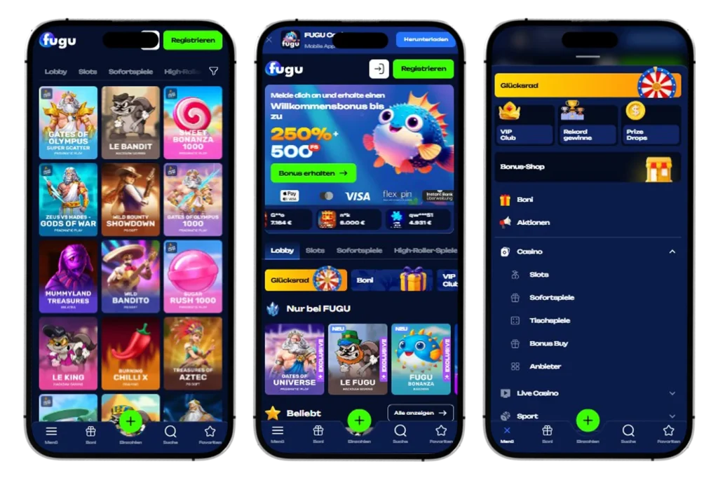 FUGU Casino Mobile Version